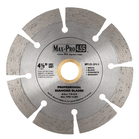 PARAGON DIAMOND TOOLS 5'' x .080 x 7/8-5/8 Segmented Small Diameter Diamond Blades MP12S-GP5